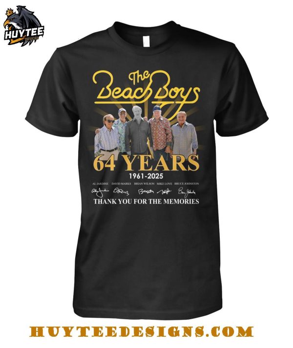 The Beach Boys 64 Years 1961-2025 Thank You For The Memories T-Shirt