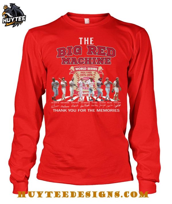 The Cincinnati Reds Bid Machine World Series Back 2 Back 1975-1976 Thank You For The Memories T-Shirt