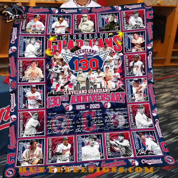 The Cleveland Guardians 130th Anniversary 1896-2025 Fleece Blanket