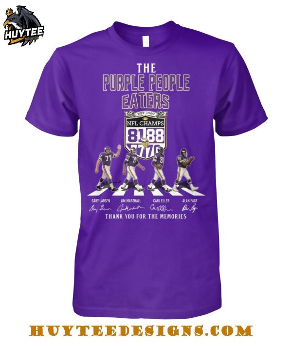 The Minnesota Vikings Purple People Eaters Thank You For The Memories T-Shirt