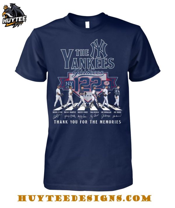 The New York Yankees 122 Years 1903-2025 Thank You For The Memories T-Shirt