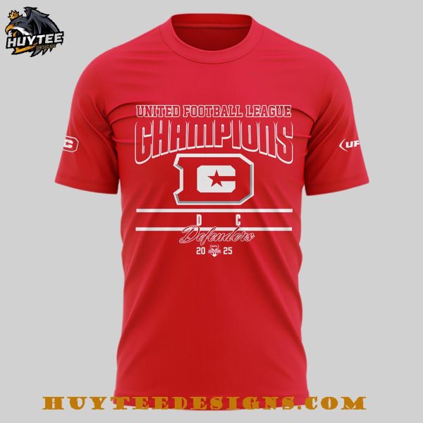 United Football League Champions DC Defenders 2025 T-Shirt