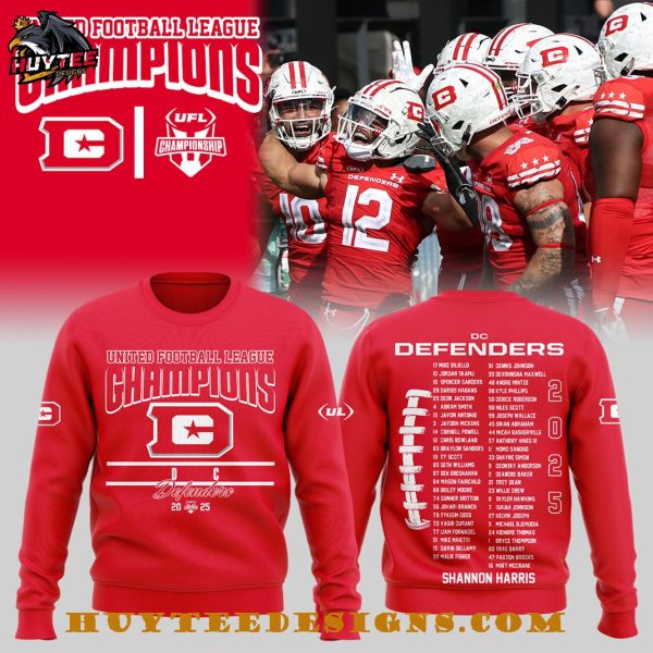 United Football League Champions DC Defenders 2025 T-Shirt